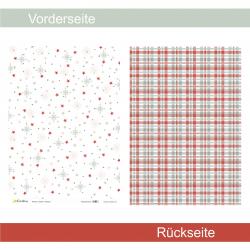 Kariert + Sterne - Serie Winterbeeren - Designpapier